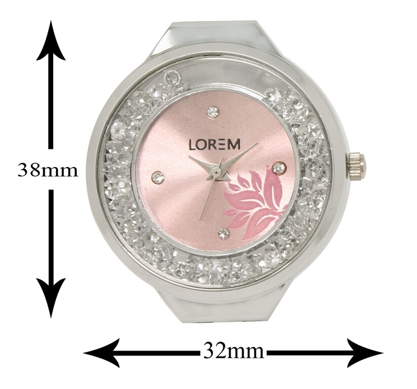 LOREM Analogue Pink Dial Strape Fashion Wrist  Watch - For Women